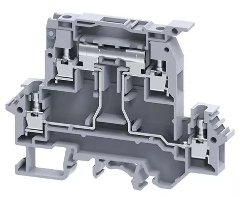 Connectwell Polyamide 4 Sq.mm Double Level Fuse Terminal Blocks DDFL4UELR220V (Pack Of 20 Pcs)