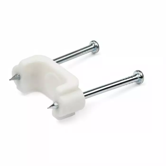 StarTech.com Cable Clip White Polyethylene with Nail, CBMDNMCC1 (Pack of 100 Pcs)
