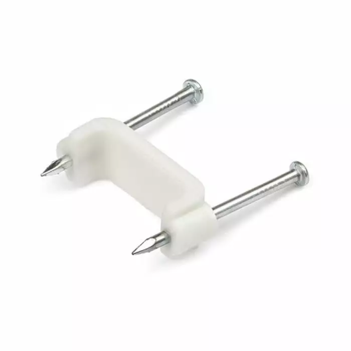 StarTech.com Cable Clip White Polyethylene with Nail, CBMDNMCC2 (Pack of 100 Pcs)