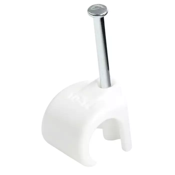 StarTech.com Cable Clip White Polyethylene with Nail 14 mm Max. Bundle, CBMNMCC4 (Pack of 100 Pcs)