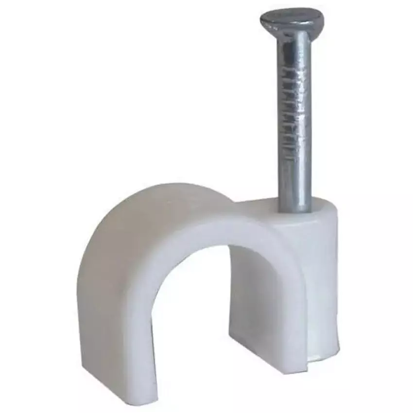 Congnitor Cable Clip White Color & 25 mm Size (Pack of 100)