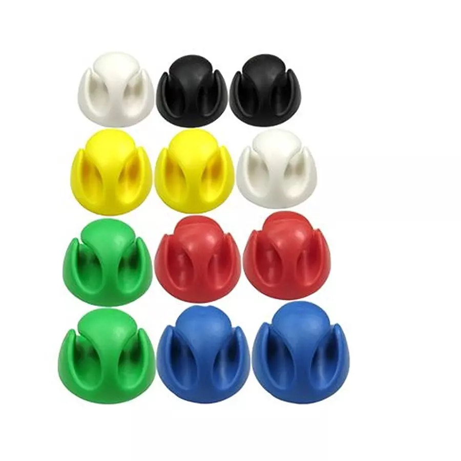 RS PRO Cable Retainer 30 x 30 x 15 mm 5 mm Max Bundle Dia PVC Black/Blue/Green/Red/White/Yellow, 2662294 (Pack of 12)