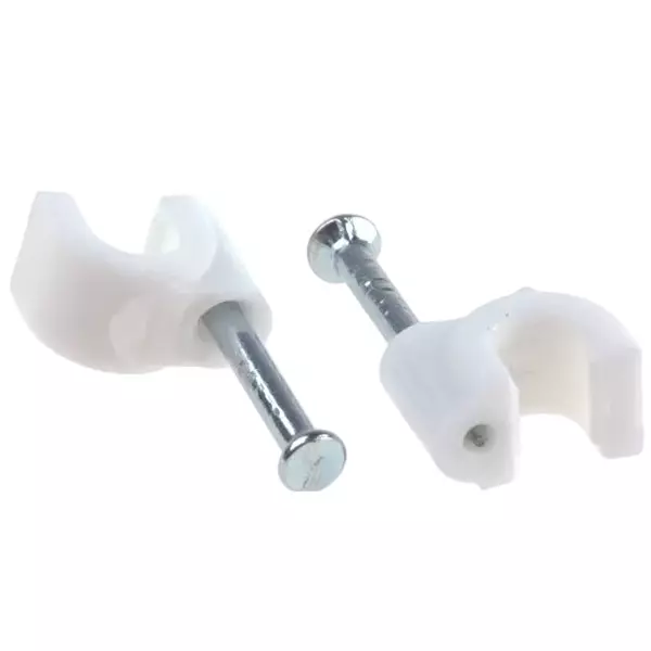 RS PRO Cable Clip White PE 5 mm 7.6 mm, 2691878 (Pack of 250 Pcs)