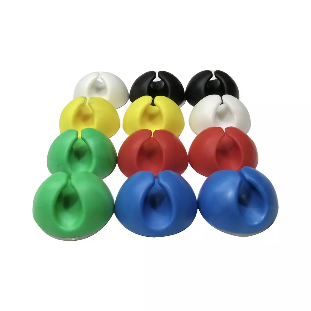RS PRO Cable Retainer 30 x 30 x 15 mm 5 mm Max Bundle Dia PVC Black/Blue/Green/Red/White/Yellow, 2662279 (Pack of 12)
