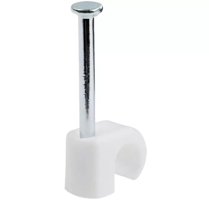 StarTech.com Cable Clip White Polyethylene with Nail 7 mm Max. Bundle, CBMNMCC2 (Pack of 100 Pcs)