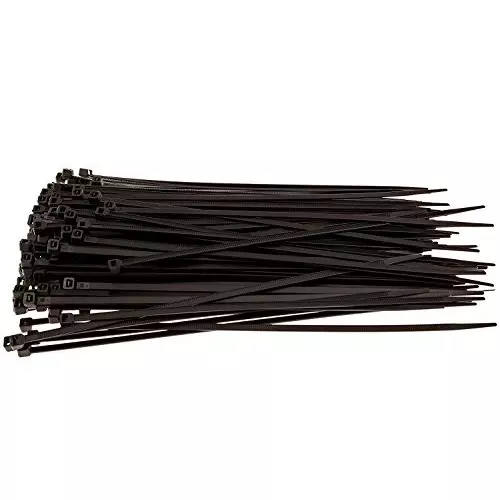 SCHOFIC Heavy Duty Cable Zip Ties Halogen-Free Nylon (Polyamide) Black 4.8x200 mm, (Pack of ‎25)