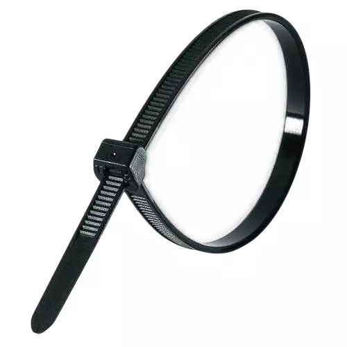 Ananta Nylon Cable Tie 200 mm Length 2.5 mm Width Black (Pack of 100 Pcs)