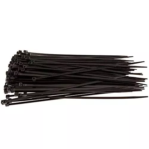 SCHOFIC Heavy Duty Cable Zip Ties Nylon (Polyamide) Black 4.8x150 mm, (Pack of ‎200)