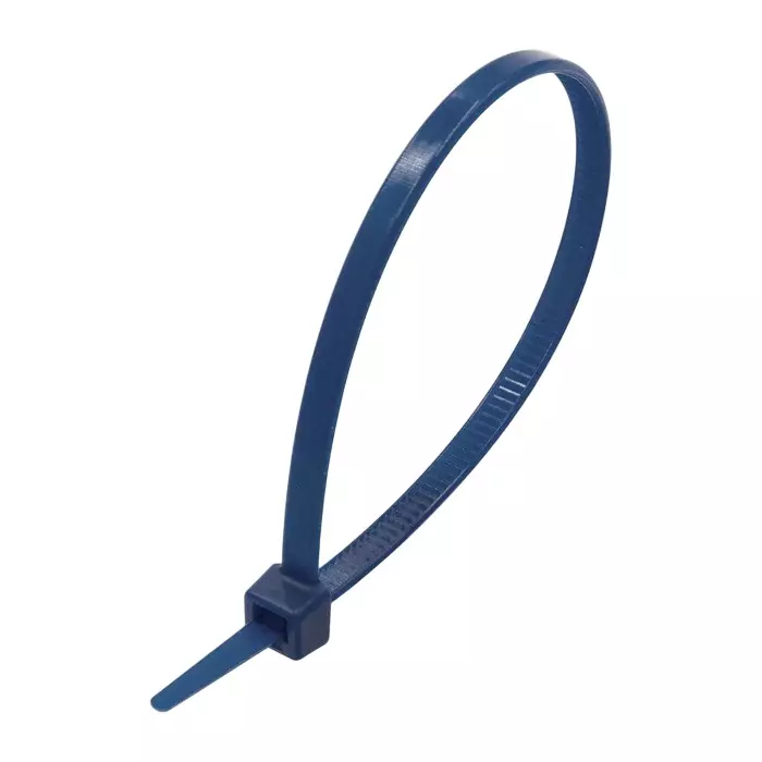 Partex Cable Tie Metal Detectable Blue Color Nylon, Length 390 mm and Width 4.8 mm, MDT 390 (Pack of 100)