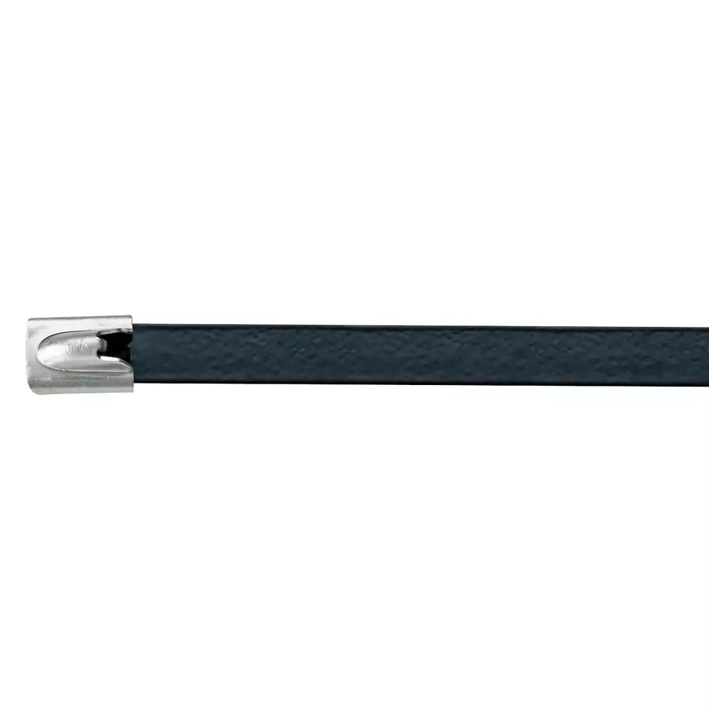 PANDUIT Cable Tie, 361 mm, Stainless Steel, Blk, MLTFC4S-CP316 (Pack of 100)