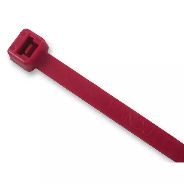PANDUIT Cable Tie, 368X4.8 mm, Red, Pk100, PLT4S-C2 (Pack of 100)