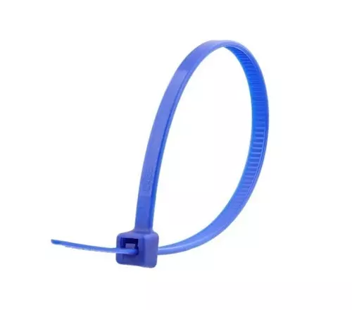 Elettro Heavy Duty Self Locking Cable Tie PA 66 Nylon Blue Color 400 mm Length and 7.6 mm Width, ET 400 x 7.6 (Pack of 100)