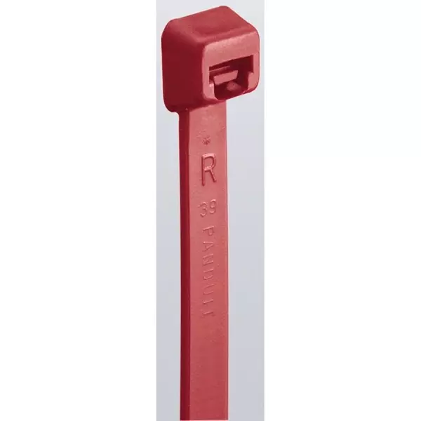 PANDUIT Cable Tie, 99 mm L, Fluoropolymer, 18 Lb, Maroon, PLT1M-C702Y. (Pack of 100)