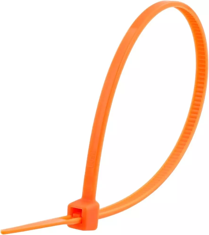 Elettro Heavy Duty Self Locking Cable Tie PA 66 Nylon Orange Color UV Grade 760 mm Length and 7.6 mm Width, ET 760 x 7.6 (Pack of 100)