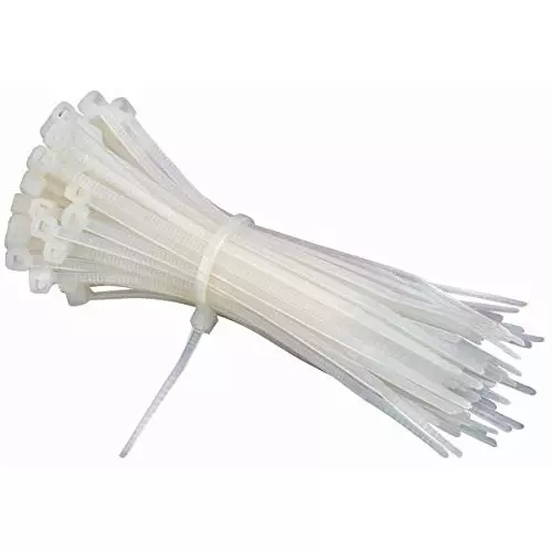 SCHOFIC Heavy Duty Cable Zip Ties Nylon (Polyamide) White 4.8x150 mm, (Pack of ‎200)