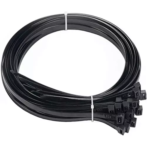 SCHOFIC Heavy Duty Cable Zip Ties Nylon (Polyamide) Black 4.8x450 mm, (Pack of ‎300)
