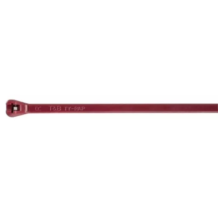 Thomas Betts Cable Ties 192 mm x 4.3 mm Maroon Fluoropolymer, TYV525M (Pack of 100)