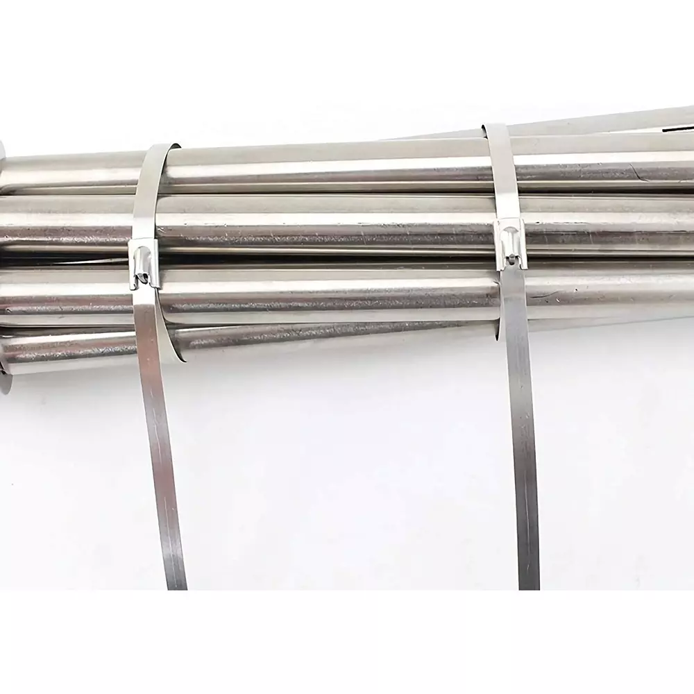 GENERIC 304.8 mm Stainless Steel Self-Locking Cable Zip Ties Silver (Pack of 50 Pcs)