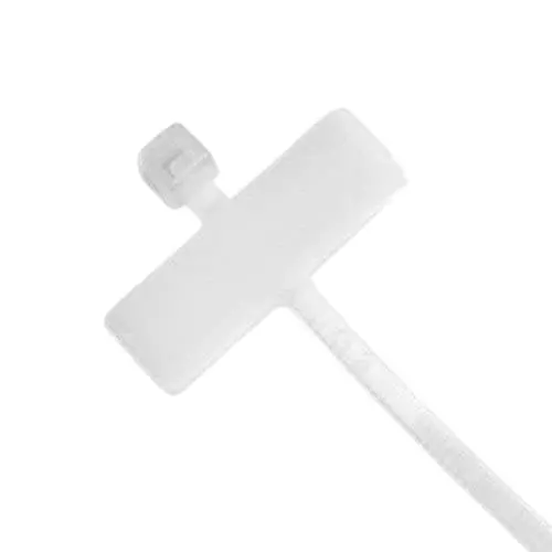 Elettro Self Locking Cable Tie Tag Type Series PA 66 Nylon White Color 100 mm Length and 2.5 mm Width, ET-T 100 X 2.5 (Pack of 100)
