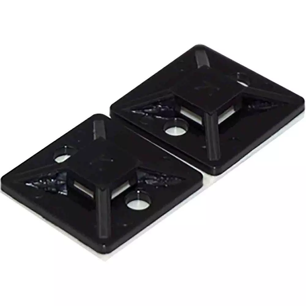 RS PRO Cable Tie Mount 19.5 mm Black Polyamide 66 4.6 mm 3.2 mm, 2699009 (Pack of 30 Pcs)