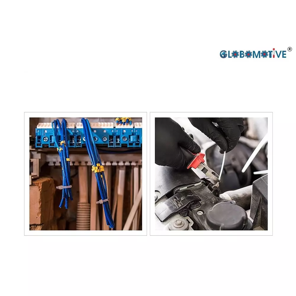 GENERIC 300x4.8 mm Nylon Self Locking Cable Ties Black (Pack of 300 Pcs)