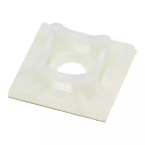 ESSENTRA COMPONENTS Cable Tie Mount, Adhesive, Nat, Nyl 6.6, FTH-7A-RT-M