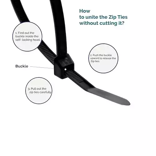 IBCab Self Locking Nylon Cable Ties Black 100x2.5 mm (Pack of 5000)