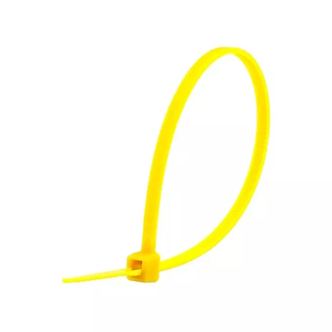Elettro Self Locking Cable Tie Heavy Duty Series PA 66 Nylon Yellow Color 650 mm Length and 7.6 mm Width, ET 650 x 7.6 (Pack of 100)