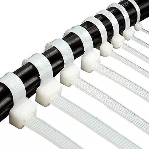 SCHOFIC Heavy Duty Cable Zip Ties Nylon (Polyamide) Natural White 7.2x200 mm, (Pack of ‎50)