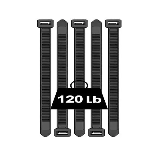 SCHOFIC Heavy Duty Cable Zip Ties Nylon (Polyamide) Black 7.2x250 mm, (Pack of ‎100)