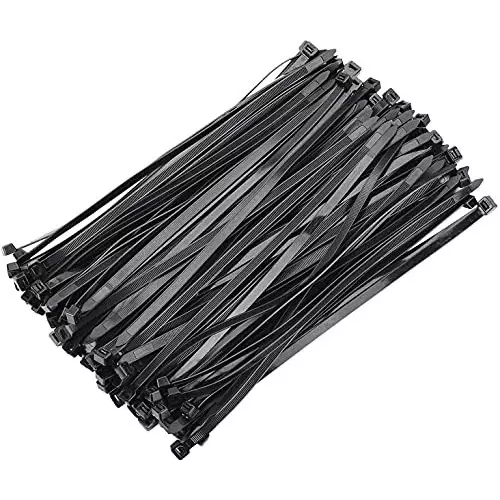 SCHOFIC Heavy Duty Cable Zip Ties Nylon (Polyamide) Black 7.2x250 mm, (Pack of ‎100)