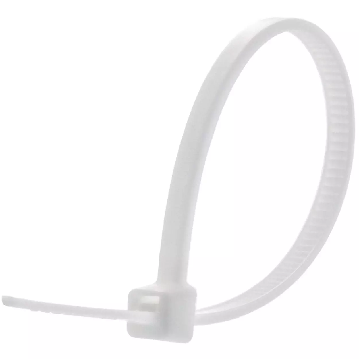 Partex Cable Tie Non-Releasable White Color Nylon, Length 200 mm and Width 3.6 mm, HFC 200+ L (Pack of 100)