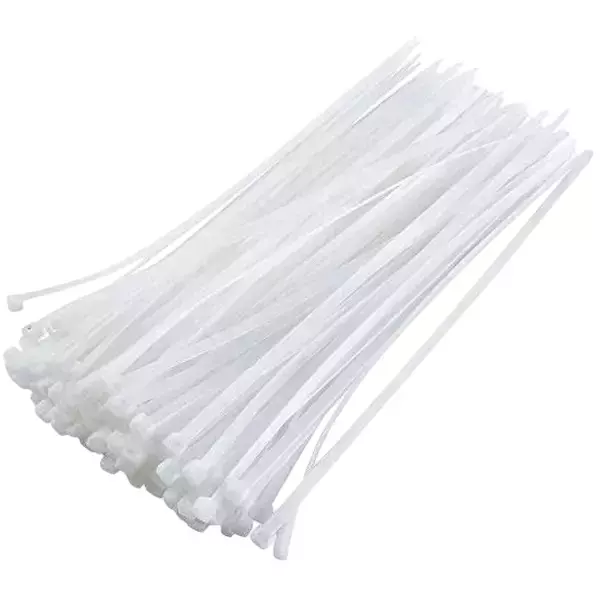 Infinity Self Locking Cable Ties 200 mm Length 3.6 mm Width Nylon White (Pack of 100)