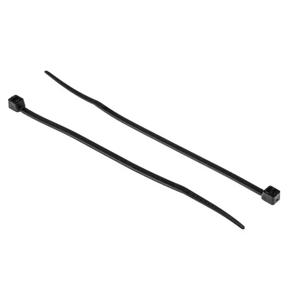 RS PRO Cable Tie Flame Retardant 176.4 N Non-Releasable Black, 2691797 (Pack of 250 Pcs)