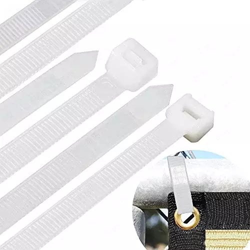SCHOFIC Heavy Duty Cable Zip Ties Nylon (Polyamide) White 7.2x250 mm, (Pack of ‎200)