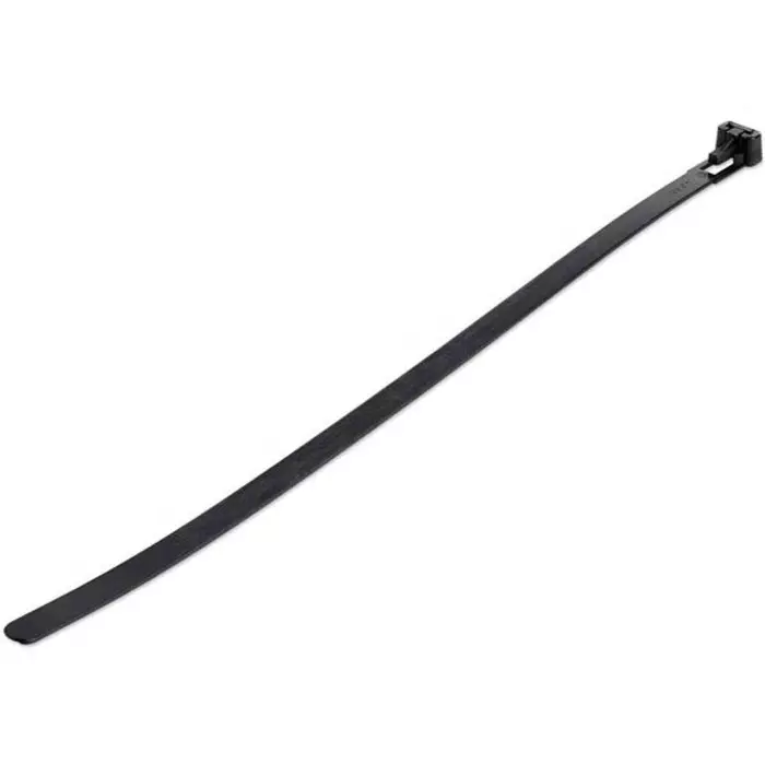 StarTech.com Cable Ties Nylon Reuseable Black 250x8 mm, CBMZTRB10BK (Pack of 100 Pcs)