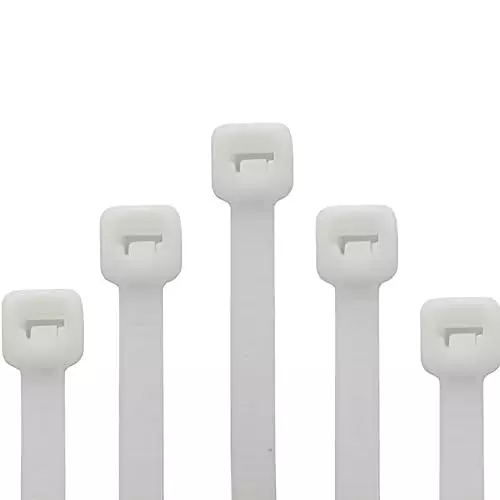 ELEGANT CASA Self-Locking Cable Ties Nylon (Teeth Grip) 250x3.6 mm Heavy-Duty, Strong Hold White (Pack of 300)