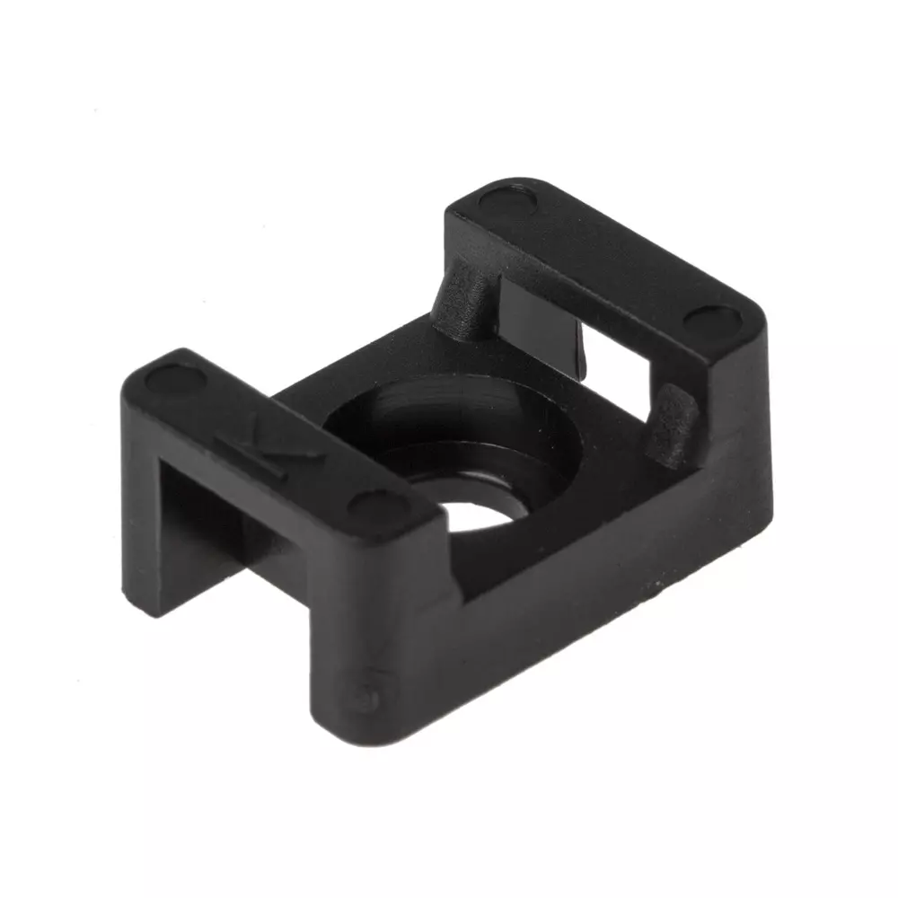 RS PRO Cable Tie Mount 23 mm Black Polyamide 66 16 mm, 2699014 (Pack of 500 Pcs)