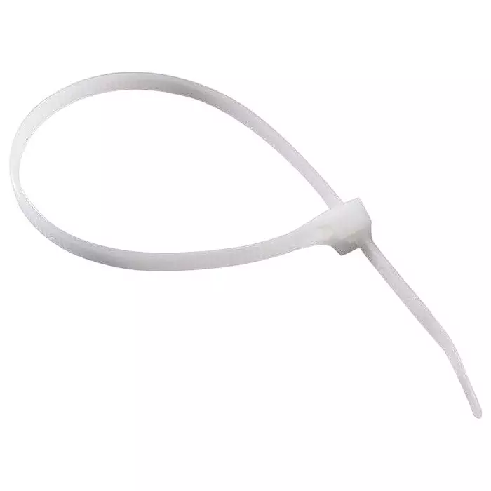 Elettro Heavy Duty Self Locking Cable Tie PA 66 Nylon Natural Color 200 mm Length and 7.6 mm Width, ET 200 x 7.6 (Pack of 100)