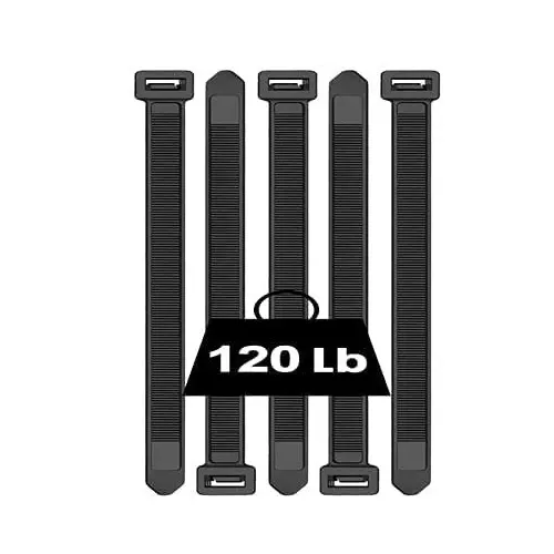 SCHOFIC Heavy Duty Cable Zip Ties Nylon (Polyamide) Black 7.2x200 mm, (Pack of ‎500)