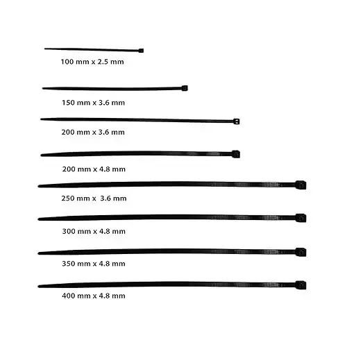 IBCab Self Locking Nylon Cable Ties White 250x3.6 mm (Pack of 5000)