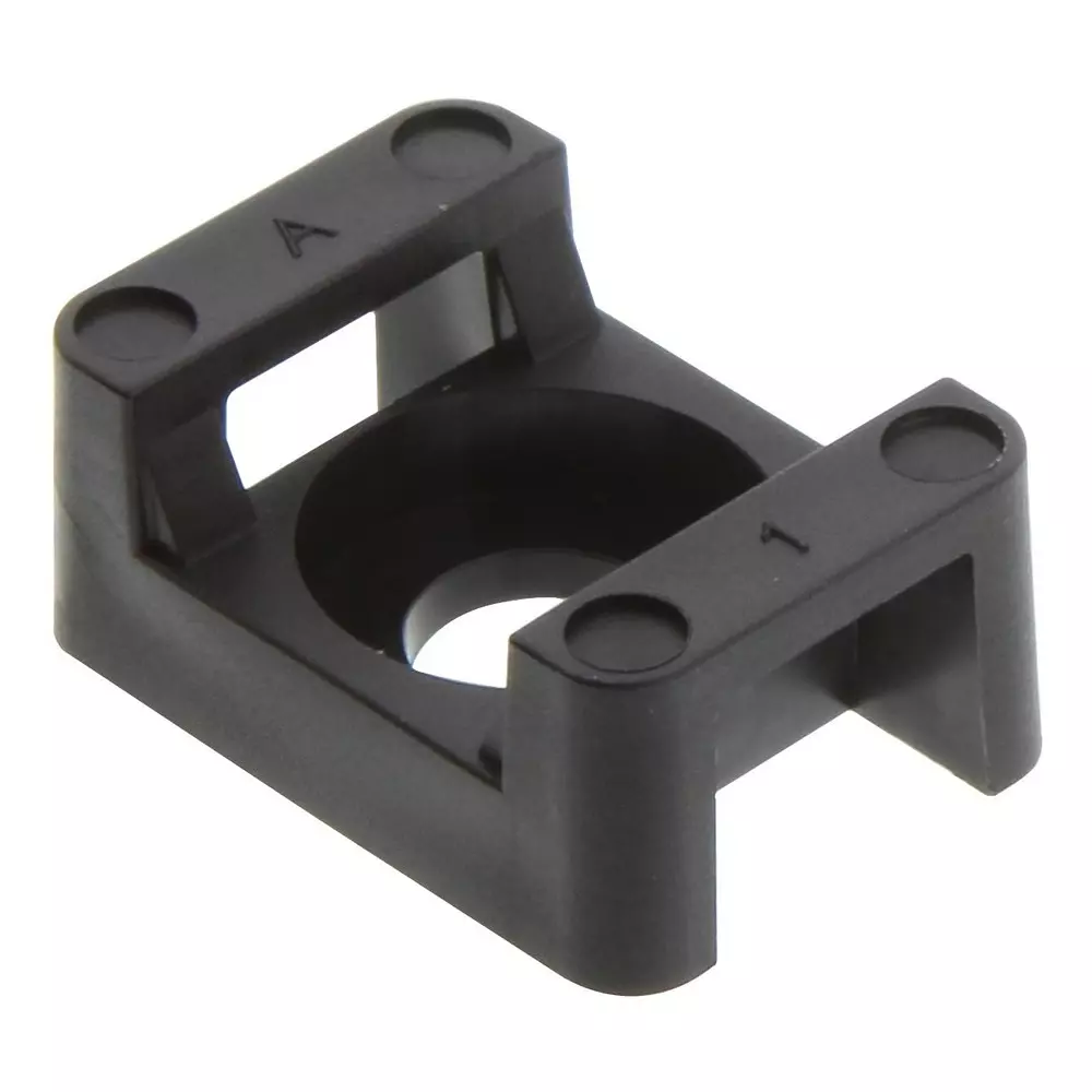 MULTICOMP PRO Cable Tie Mount, Nylon 6.6, 6.858 mm, Blk, MP001697 (Pack of 100)