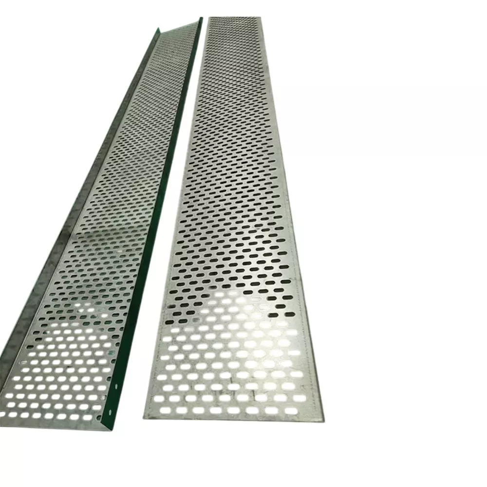 NKE Perforated Cable Tray Pre GI Silver 2.5 m Length Ms Powder Coating 100 X 50 X 1.6 mm Size Wall Mount for Industrial Use