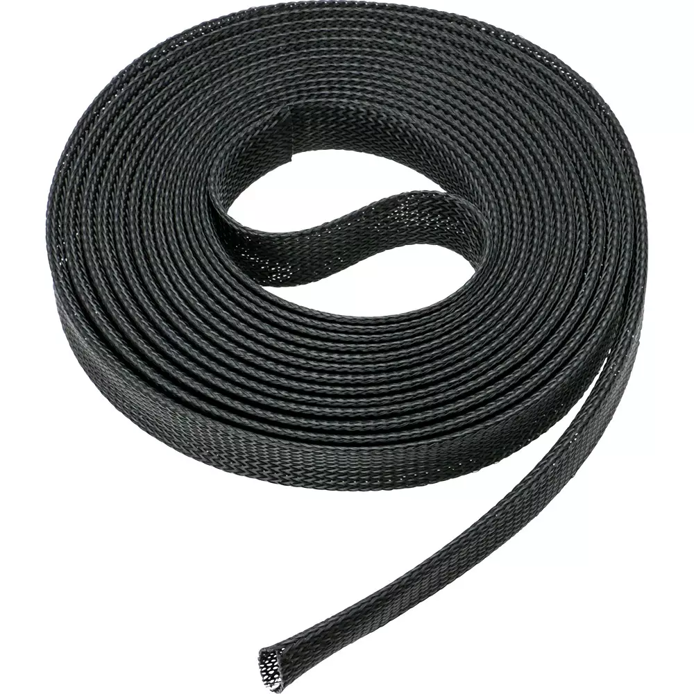 MonotaRO Braided Tube Polyester monofilament Black 5 m Length, MR-19-5