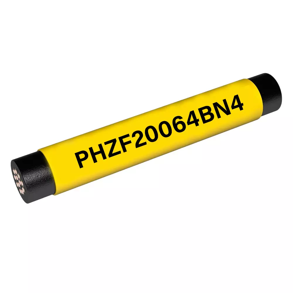 Partex PHZ Shrink Tube Yellow Color Polyolefin, Length 75 m and Size 6.4 mm, PHZF20064BN4