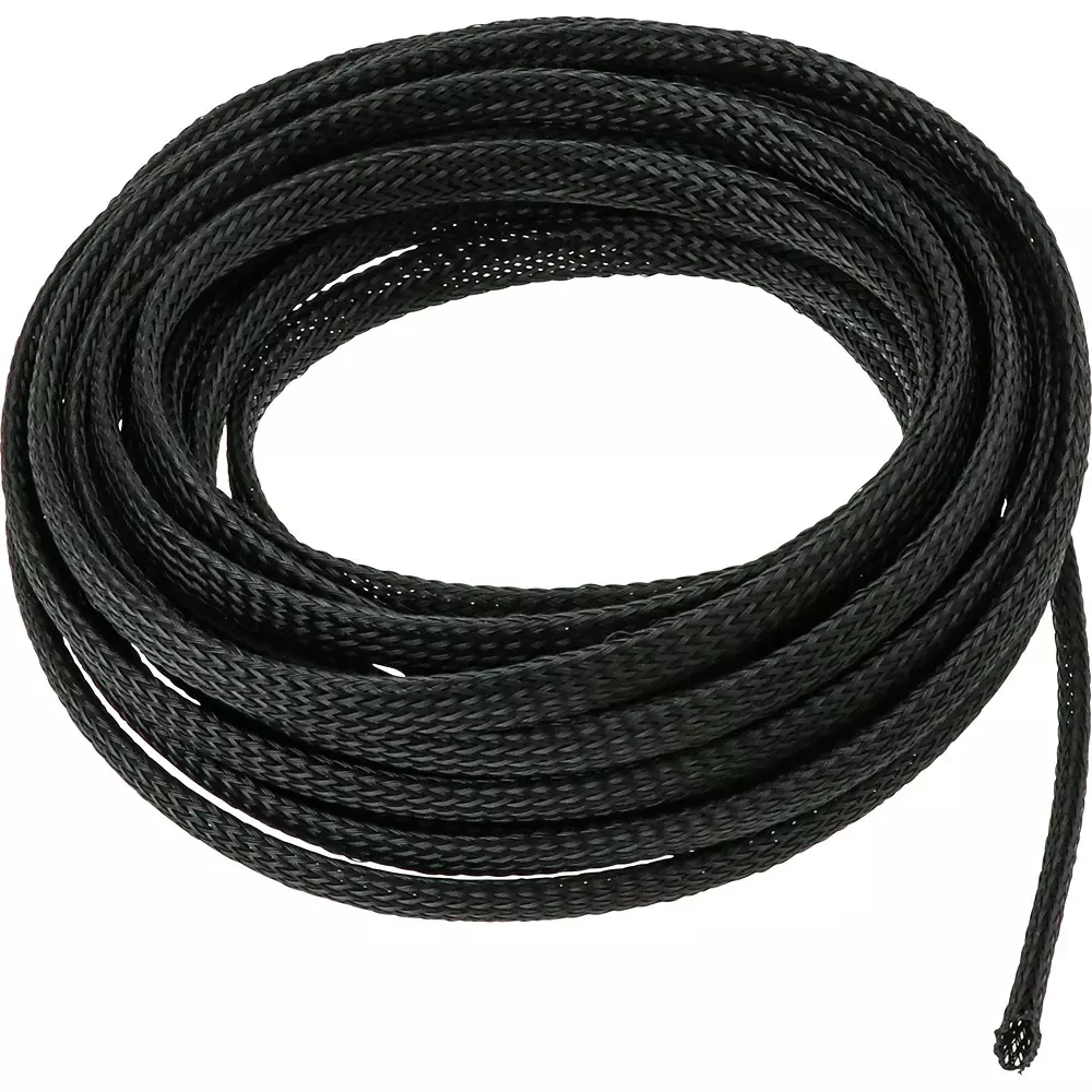 MonotaRO Braided Tube Polyester monofilament Black 5 m Length, MR-6-5