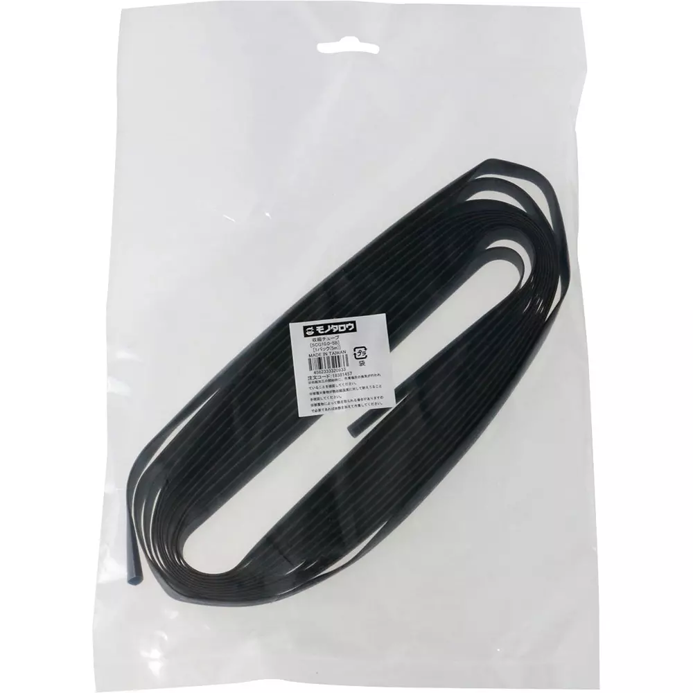 MonotaRO Heat Shrink Tube Polyolefin Resin Black 600V 5 m Overall Length, SCG10.0-5B