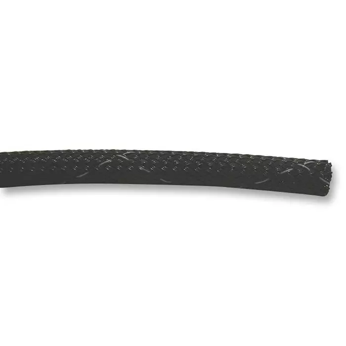 Alpha Wire Braided Sleeving, Pe, 12.7Mm, Black, GRP1103/4 BK005