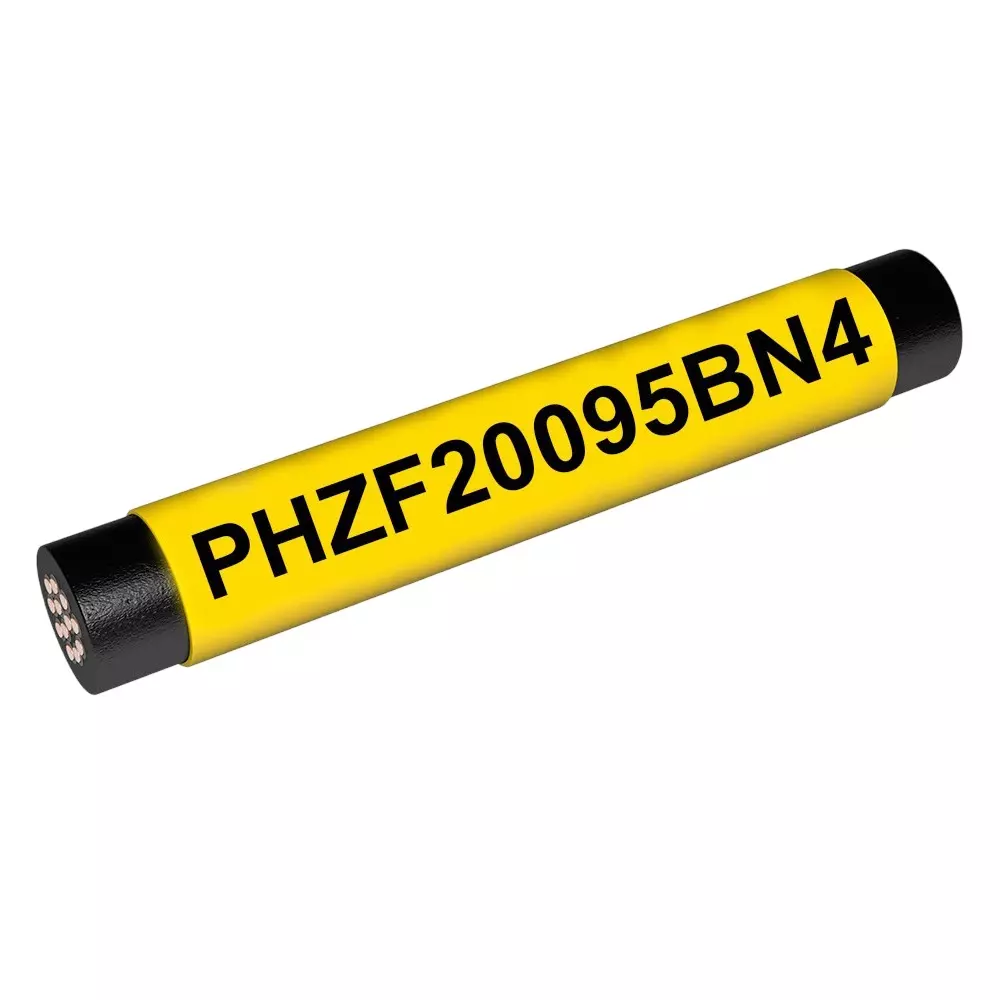 Partex PHZ Shrink Tube Yellow Color Polyolefin, Length 75 m and Size 9.5 mm, PHZF20095BN4