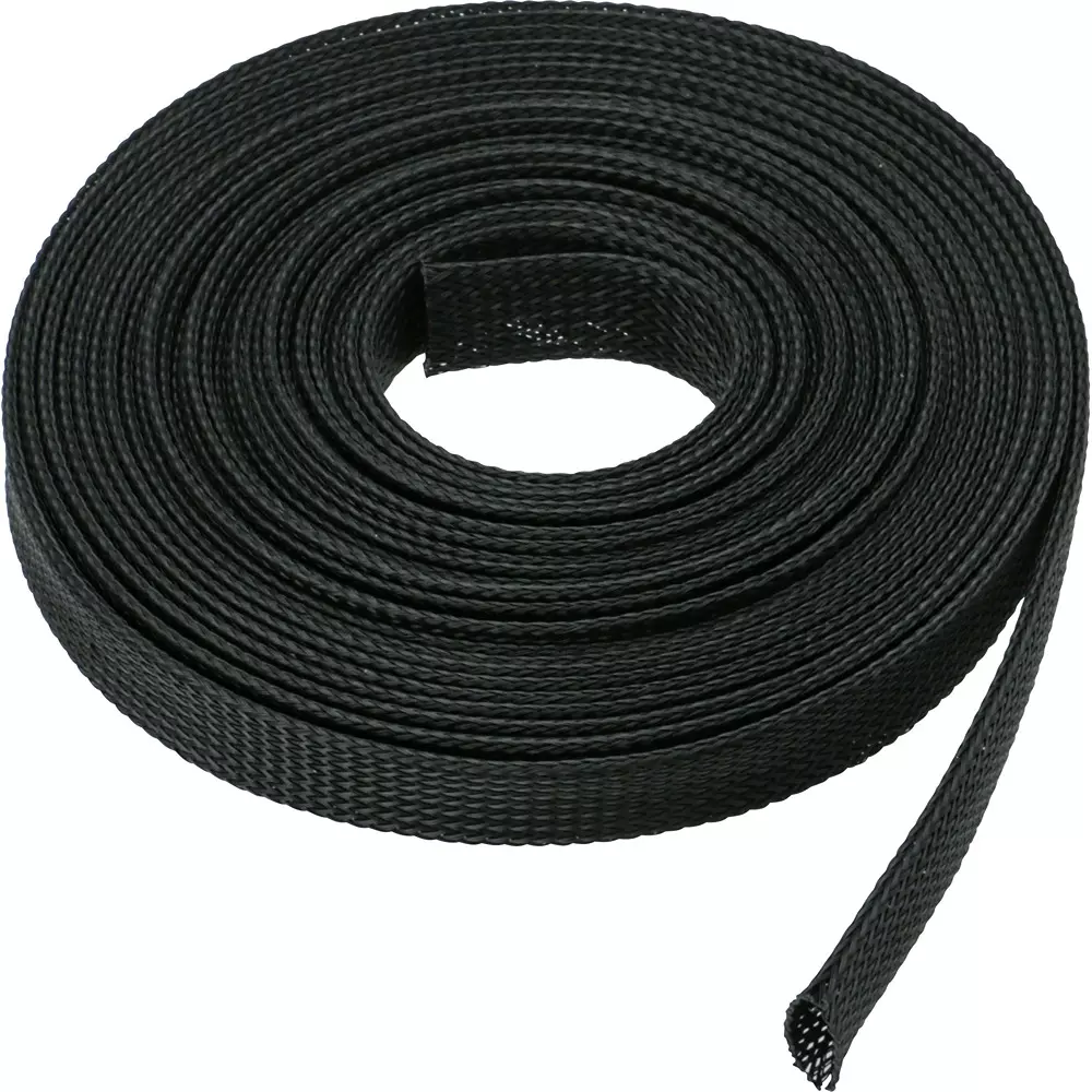 MonotaRO Braided Tube Polyester monofilament Black 10 m Length, MR-19-10